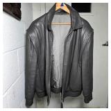 Vintage Grey Zip-Front Bomber Jacket
