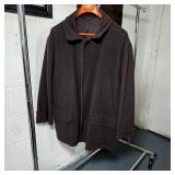 Vintage Wool Blend Zip-Up Coat Size L