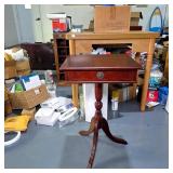 Pedestal Accent Table with Drawer