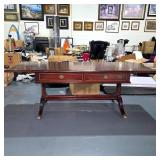 Vintage Drop-Leaf Sofa Table with Two Drawers