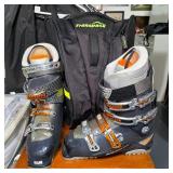 Salomon Ski Boots Size 27.5 & Transpack Boot Bag