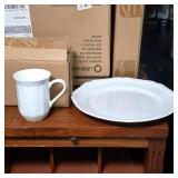 Mikasa Antique White Porcelain Dinnerware Set