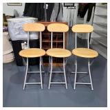 Group of Folding Barstools