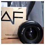 Nikon AF Nikkor 24mm f/2.8 Camera Lens with Box