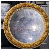 Round Gilt Floral Wreath Wall Mirror