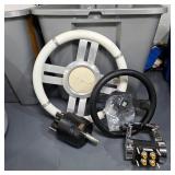 Azimut Steering Wheel & Marine Parts Tote Lot