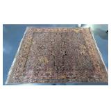 Persian Style Floral Palmette Square Area Rug