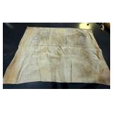 Large Distressed Neutral-Tone Textile Ground Cover