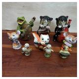 Assorted Vintage Animal Musician Figurines