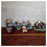 Assorted Bear, Cow and Cat Animal Figurines