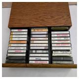 Cassette Drawer with Assorted Cassette Tapes