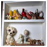 Assorted Bird and Dog Figurines with Tray
