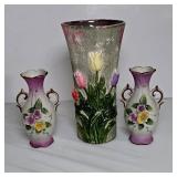 Assorted Vintage Floral Decorative Vases