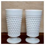 Pair of Fenton Hobnail Footed Tumblers