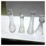 Assorted Clear Bud Vases