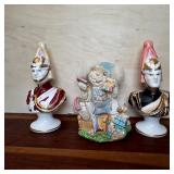 Arnart Military Busts & Enesco Figurine Group