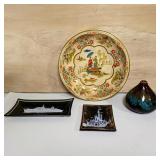 Vintage Decorative Trays and Bud Vase Lot
