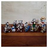 Assorted Cat Musician Figurines