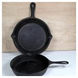 Pair of Vintage Skillets with Pour Spouts