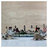 Assorted Lighthouse Trinket Boxes & Decor Group