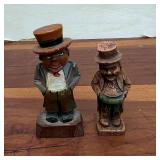 Pair of Vintage Caricature Figurines, One Italy