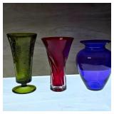 Group of Assorted Colorful Vases