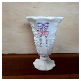 Westmoreland Paneled Grape Roses & Bows Vase