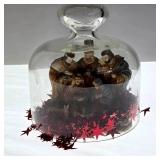 Nativity Scene Figurine with Cloche Dome