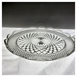Indiana Glass Diamond Point Clear Torte Plate