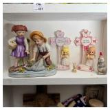 Assorted Figurines and Shelf Decor Collection