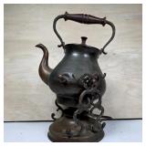 Art Krupp Berndorf Tilting Spirit Kettle on Stand