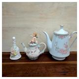 Crown Ming and Montefiori Teapots with Bell