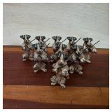 Group of Dog Violinist Figurines