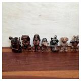 Carved Dog Musician Figurines