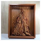 Framed Cured Tobacco Hand Shadowbox