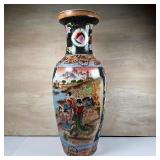 Japanese Satsuma Style Moriage Floor Vase