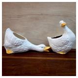 Pair of Goose Form Planters