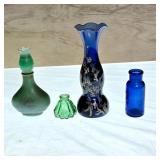 Group of Vintage Bottles and Vase