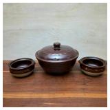 Mar-Crest Casserole and Two USA Soup Bowls