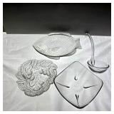 Group of Assorted Clear Tableware