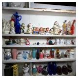 Vintage Collectibles & Avon Bottles Shelf Lot
