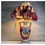 Vintage Courting Couple Urn Table Lamp