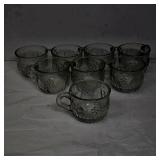 Jeannette Fruit Pattern Glass Punch Cups