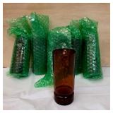 Group of Amber Cylindrical Tumblers