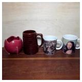 Group of Assorted Mugs and Footed Vessel