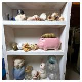 Assorted Decorative Curios & Pig Figurines
