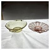 Group of Yellow and Pink Serving Dishes