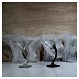 Libbey Bravura Curved Stem Martini Glasses