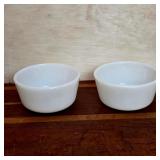 Fire-King Anchor Hocking White Custard Bowls