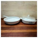Corning Ware Blue Cornflower Skillet & Casserole